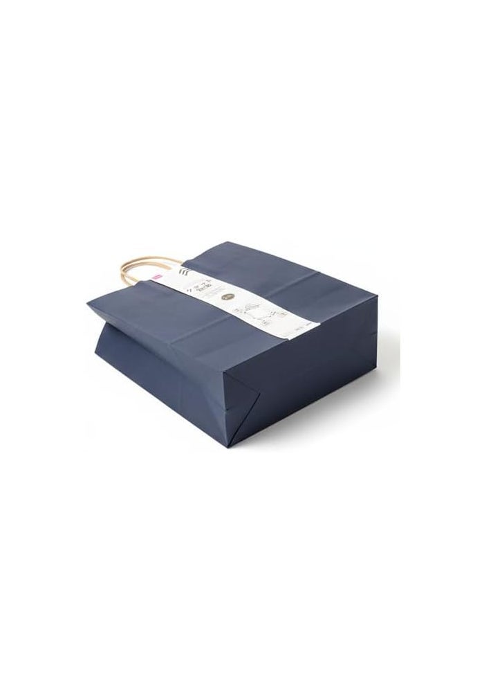 Daiso Kraft Paper Bags - 2 Pieces - Navy - Reusable & Eco-Friendly Shopping Bags - Image 2